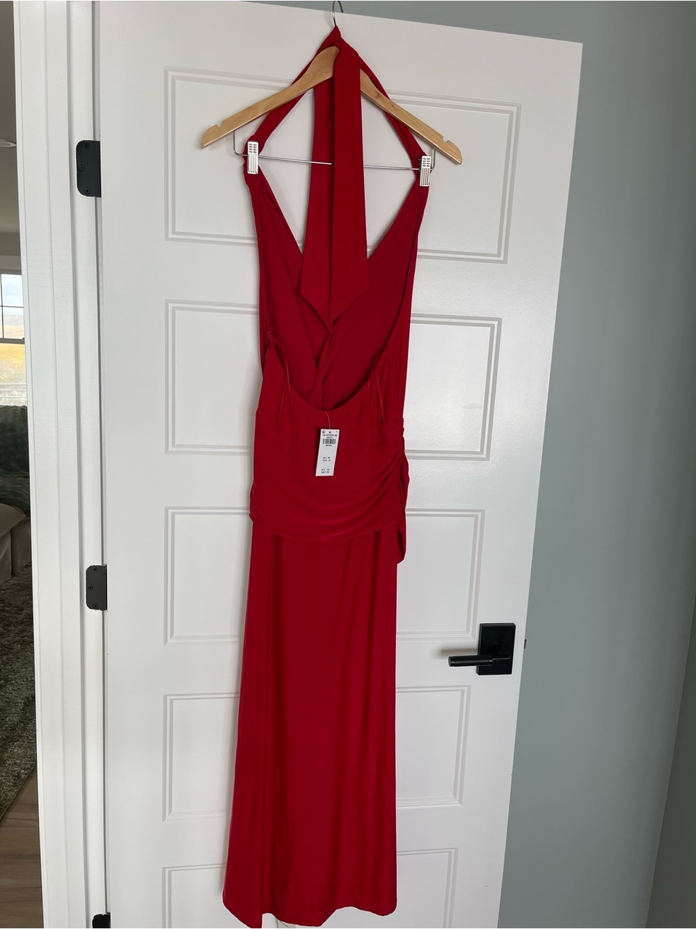 Abercrombie & Fitch Vibrant Red Halter Maxi Gown